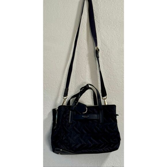 RADLEY London Finsbury Park Quilted Crossbody Shoulder Bag Navy Blue 11x9 - Picture 1 of 8